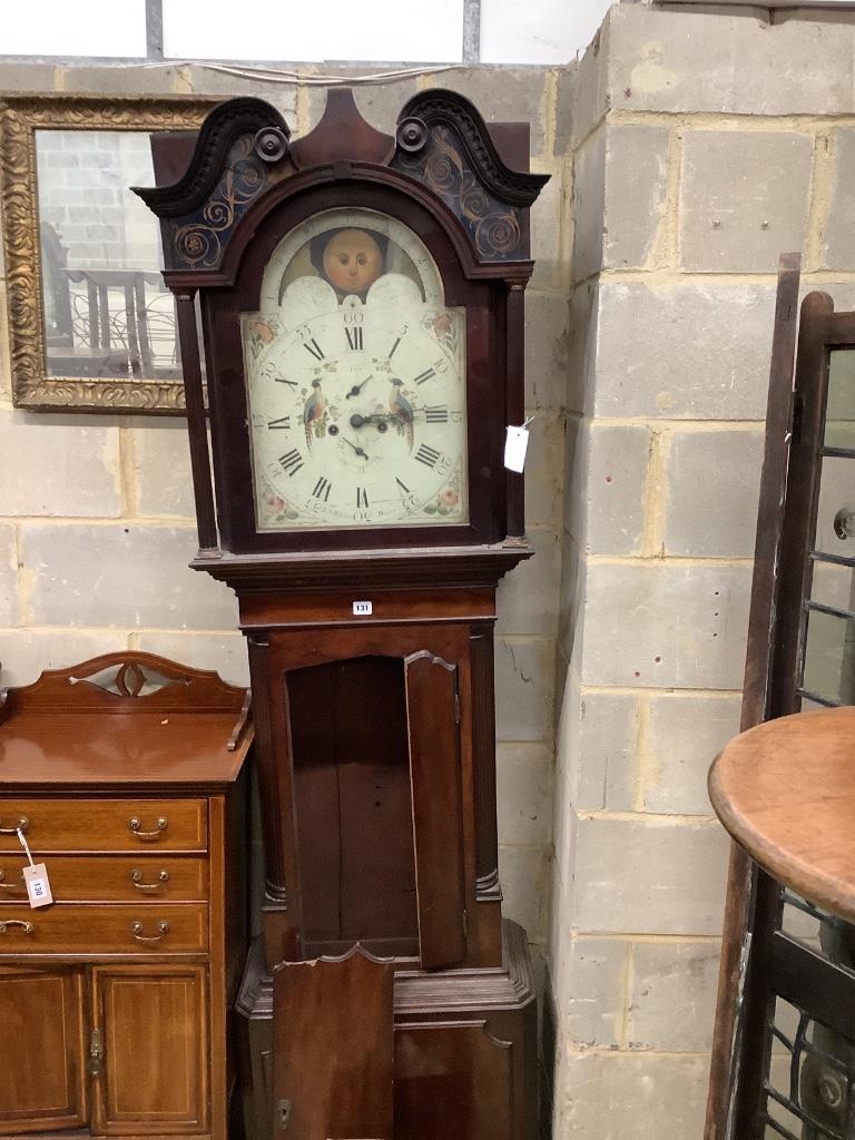 A Victorian mahogany longcase clock, in need of restoration